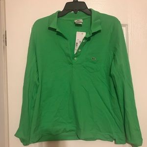 Green Lacoste Shirt - never worn size large